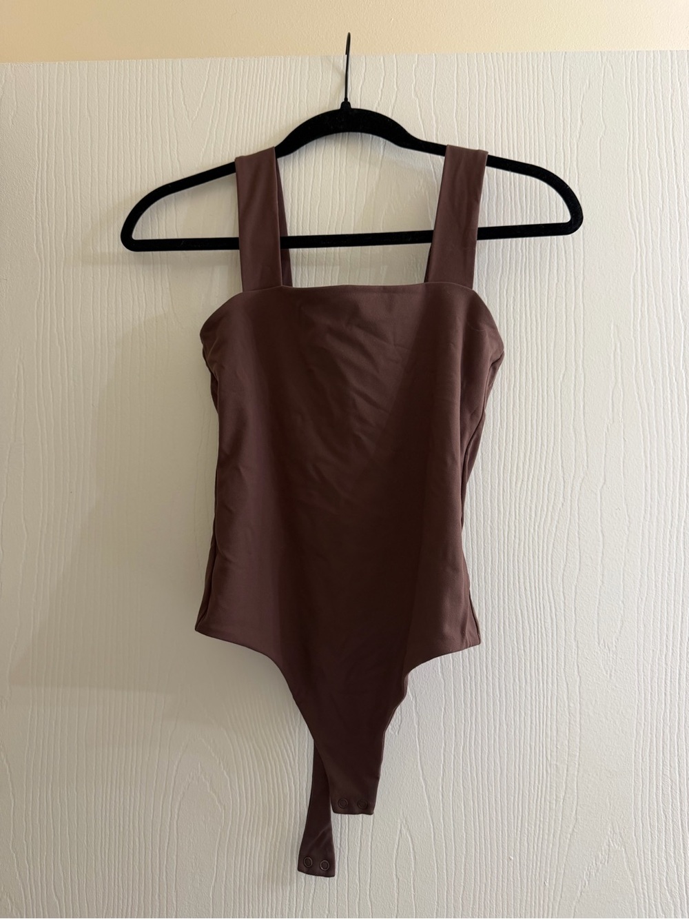nuuds Chocolate Square Neck Bodysuit